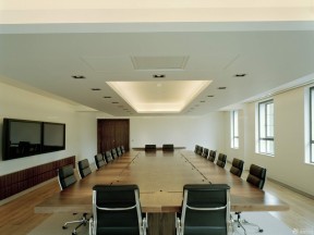 企业会议室装修效果图 石膏板吊顶