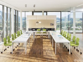 企业会议室装修效果图 浅色地板