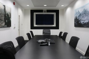 企业会议室装修效果图 装饰画装修效果图片