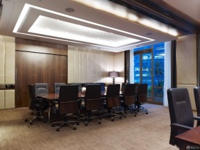 企业会议室装修效果图 会议室吊顶装修效果图