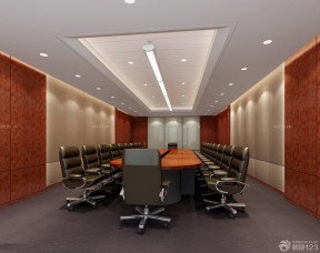 现代会议室装修效果图 室内背景墙效果图