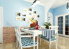 地中海餐厅装修效果图 照片墙模板