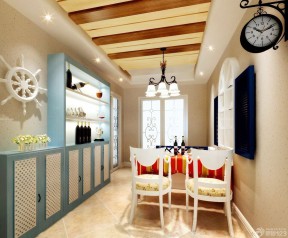 地中海餐厅装修效果图 家装餐厅设计