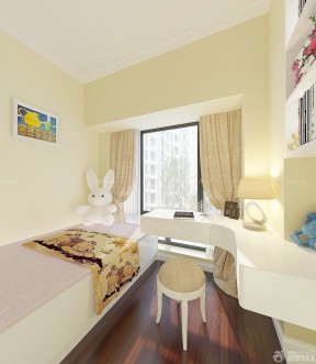 8平米卧室装修效果图 黄色墙面装修效果图片