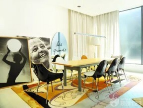 时尚餐厅餐桌椅子装修设计效果图片