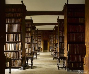 图书馆书架效果图 古典风格
