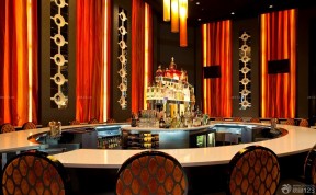 酒吧吧台设计效果图 背景墙设计