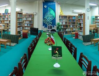 国外图书馆室内书架设计效果图片