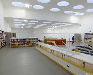 2023大型现代图书馆室内天花板装修案例 