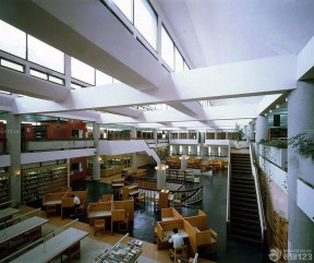 国家图书馆复式室内设计效果图片