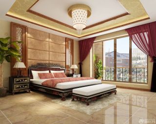 新中式别墅卧室装修设计图片大全