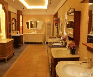 欧式卫浴展厅室内浴室柜设计效果图片 