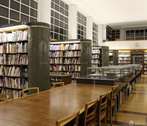 大型图书馆室内储物柜设计图片