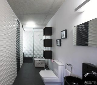简约卫浴展厅室内置物架装修效果图片