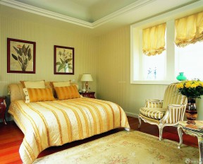 卧室墙面颜色效果图 田园混搭风格装修图片