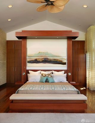古典风格尖顶卧室墙面颜色效果图