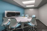 办公会议室蓝色墙面装修效果图片