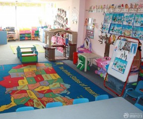 2023小型幼儿园室内地垫装修效果图片
