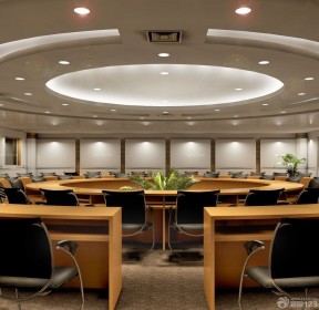 会议室圆形吊顶效果图 室内装修设计