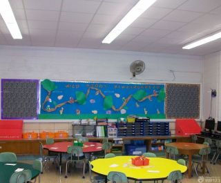 幼儿园室内教室桌椅设计效果图片