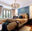 欧式古典风格家居带飘窗的卧室效果图