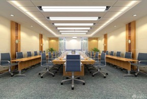 会议室长条状吊顶效果图 公司会议室设计