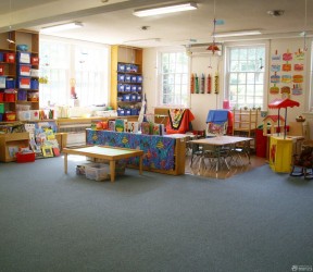 幼儿园教室效果图 置物架