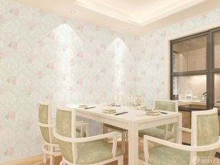 韩式家装餐厅壁纸装修效果图大全