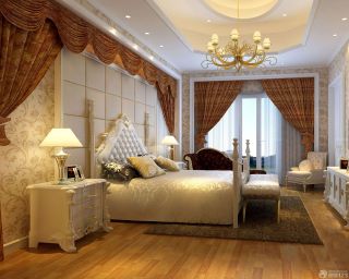 欧式古典家庭长方形卧室设计装修图