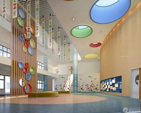 大型幼儿园大厅天花板吊顶装修效果图片