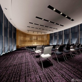 简约会议室3d模型 室内背景墙效果图