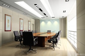 简约会议室3d模型 会议室装修效果图