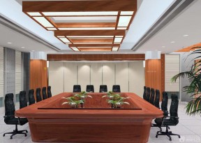 简约会议室3d模型 会议室装饰效果图