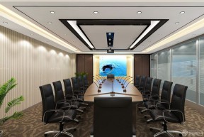 简约风会议室3d模型 会议室背景墙