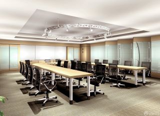 简约风会议室吊顶设计3d模型图片