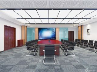 简约风会议室3d模型地毯贴图图片