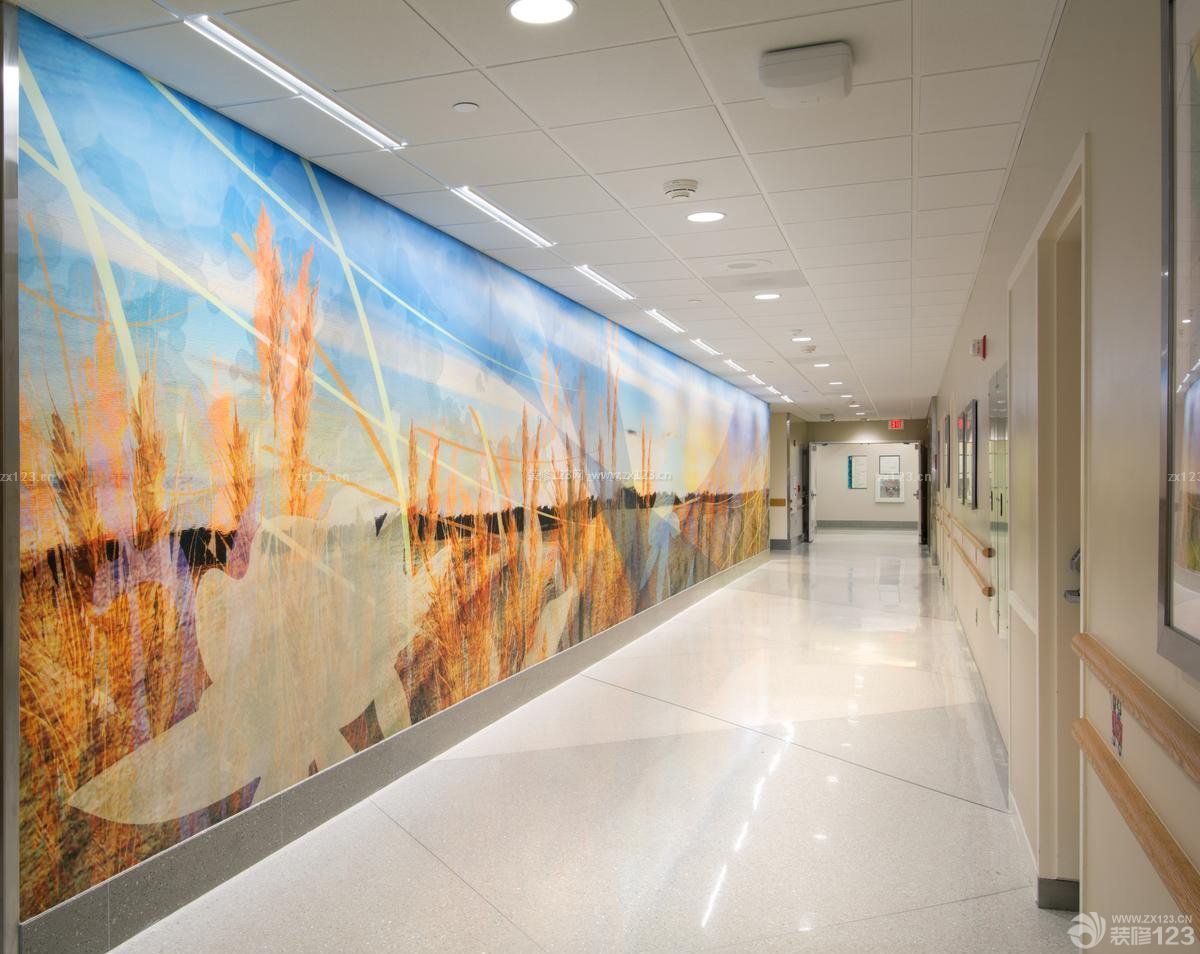医院走廊玄关背景效果图片