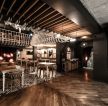 个性复古酒吧拼花地板装修设计效果图片