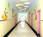现代幼儿园走廊设计装修效果图片2023