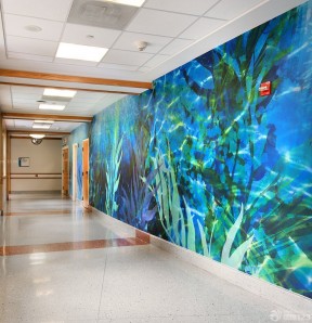 医院走廊背景图片 医院背景墙图片