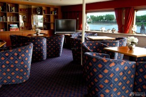 复古酒吧单人沙发装修设计效果图片