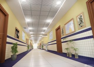 医院走廊背景装饰画装修效果图片