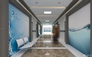 2023医院室内走廊背景墙效果图片