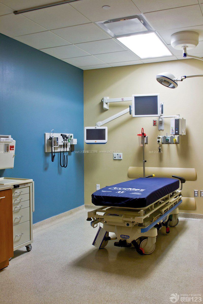 医院科室蓝色墙面装修效果图片