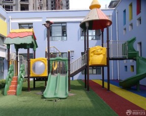 幼儿园室外装修效果图 滑梯图片