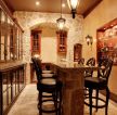 复古美式风格家庭酒吧吧台装修效果图