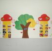 现代幼儿园照片墙设计效果图