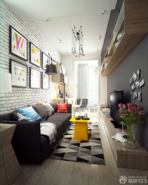 单身公寓设计效果图 50平方小户型装修图