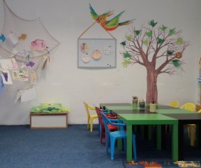 现代简约幼儿园装修效果图 墙面设计装修效果图片