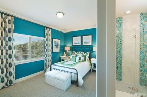 卧室墙面颜色搭配 地中海家装效果图